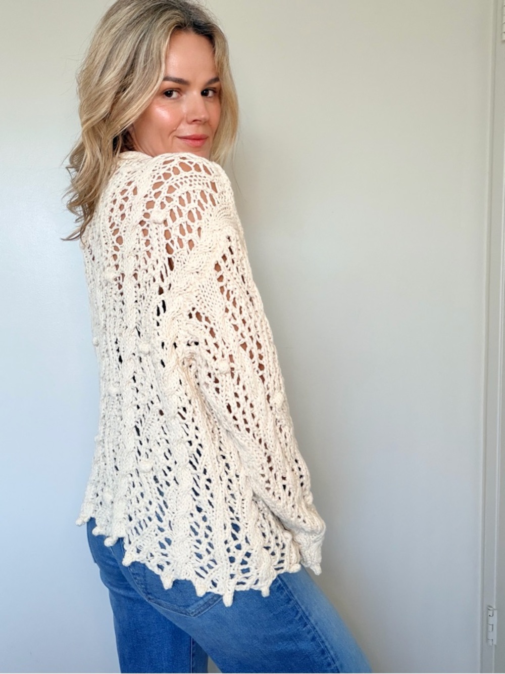 Zara Crochet Chunky Knit Cardigan - Picture 8 of 13